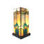  Gregory Tiffany-glass Accent Pedestal 1 Light Mission Table Lamp 11" Tall
