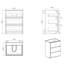 Armoire de plancher de salle de bain grise, 3 tiroirs, ergonomique, pré-assemblée, armoire de rangement sans lavabo, espace maximum, pré-assemblée silencieusement lisse