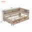 Lit de jour en bois avec tablettes de rangement et 3 tiroirs-252071131