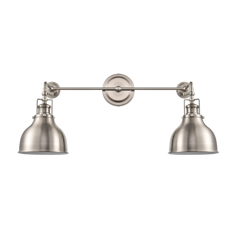 Applique murale 2 lumières Skillet High Nickel satiné 12 po