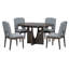 Ensemble de table de salle à manger moderne extensible 5 pièces avec rallonge amovible pour petits espaces Modern-2133036555