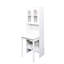 Armoire de bureau blanche avec fonction de dépliage - Tablette et tiroir pour poste de travail convertible avec rangement pour l'efficacité du bureau à domicile