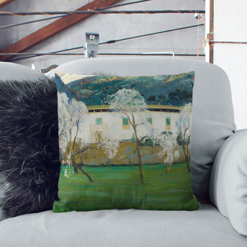 White Farmhouse Scatter Cushion, White, 55cm H x 55cm W x 20cm D
