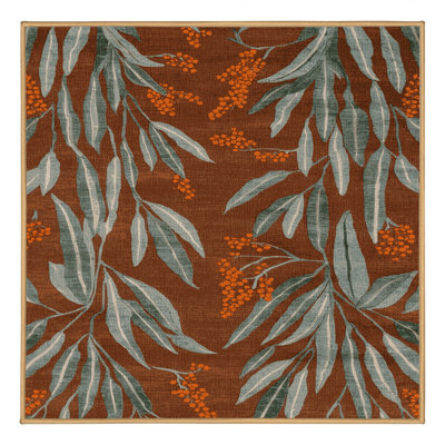 Washable Sea Buckthorn Vegetables Area Rug