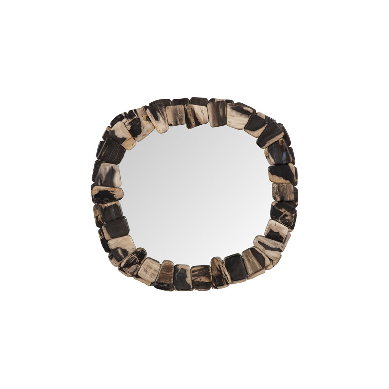 Stacked Pebble Petrified Mirror, Mixed