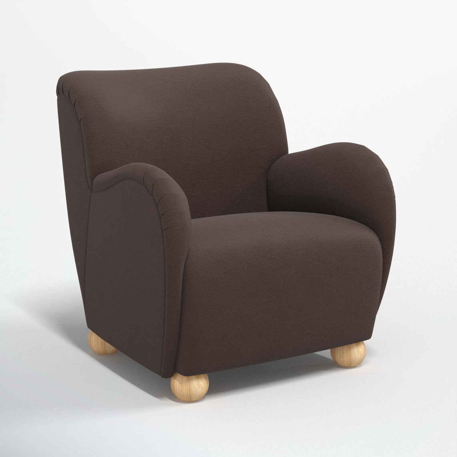 Cowen Armchair, Classic Chocolate Velvet