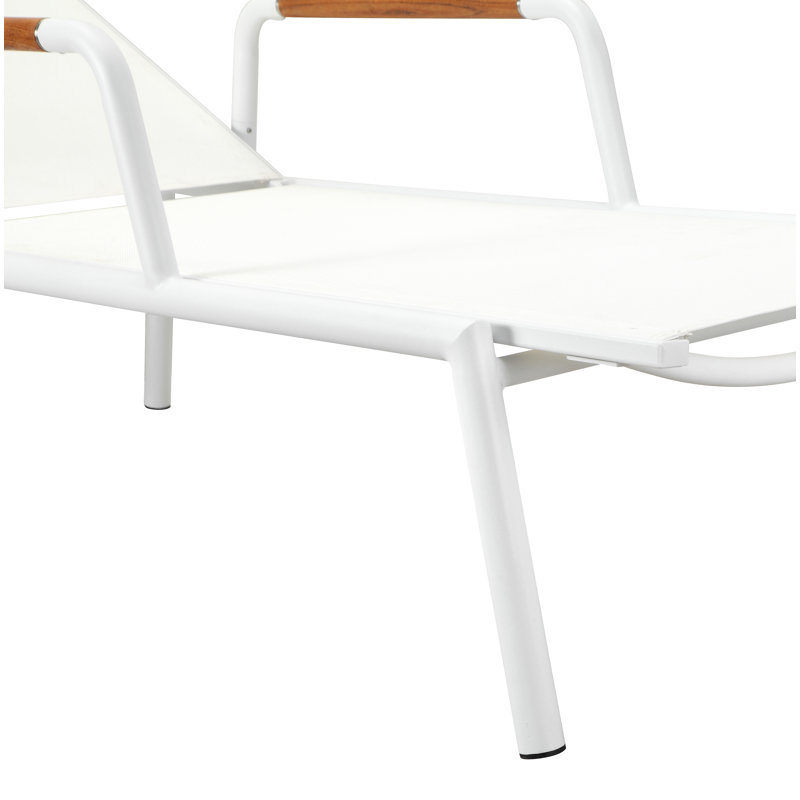 Dean Outdoor Teak Chaise Lounge