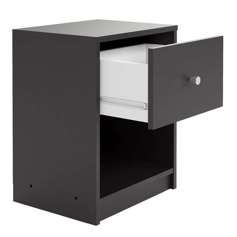 Gott Manufactured Wood Bedside Table, Black