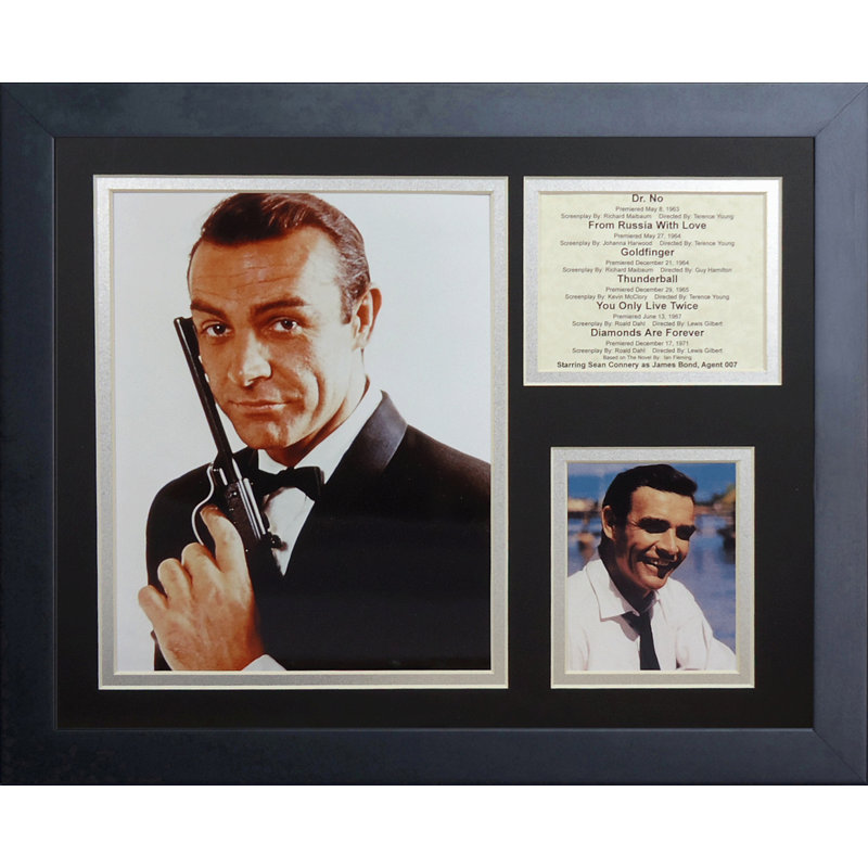 Souvenirs encadrée « james bond sean connery »