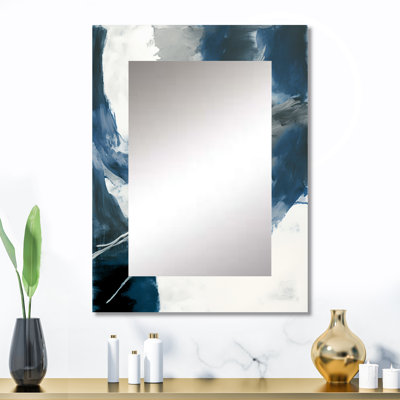 Feeling Honolulu Blue X - miroir mural à encre liquide, miroir décoratif moderne, impression d'art en métal