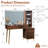 48" Vanity Desk With Hd Lighted Mirror & Glass Top-1406158452