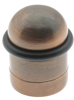 Solid Brass Floor Mount Stop, Antique Copper