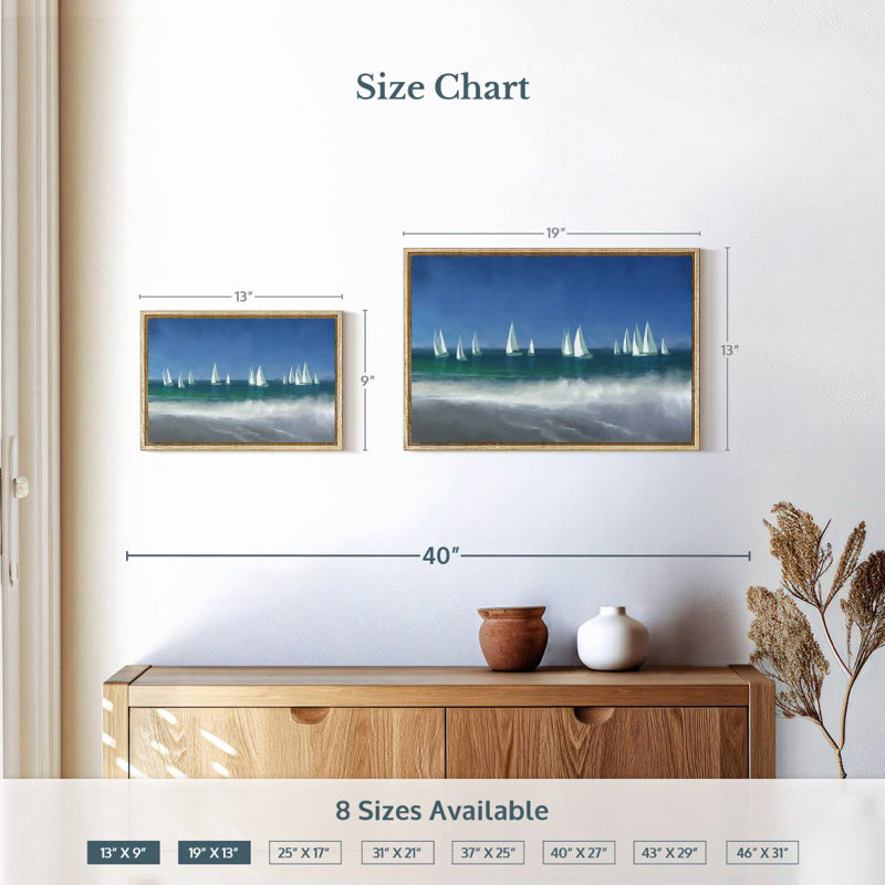 Port de plaisance, Cadre flottant en bois naturel, 13 po x 9 po