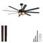  Ventilateur de plafond 65 po avec ensemble d'éclairage et télécommande Cissline pour chambres à coucher et espaces de vie Cissline