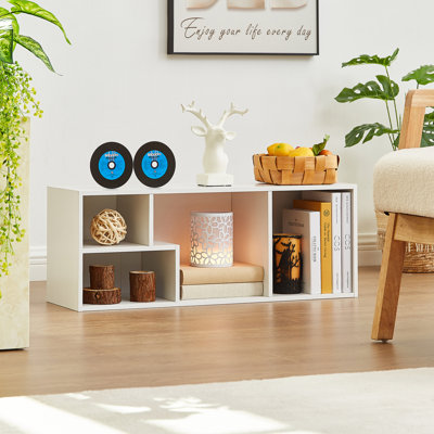 4-Layer Irregular Open Shelf Bookcase