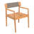 4 Wood Patio Chairs Look Gray Rope All-Weather Outdoor Dining Comfortable Design Low-Maintenance Timeless Aesthetic-1732356496