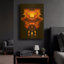 «Wendigo» par Michael Stewart, art mural en métal doré, 12 po x 16 po-1221494346