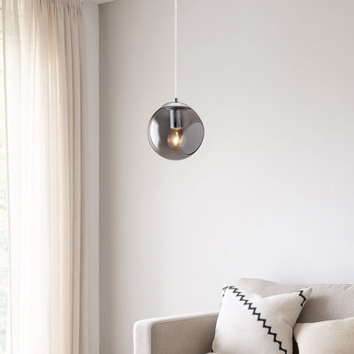 1 - Light Polished Chrome Simple Pendant