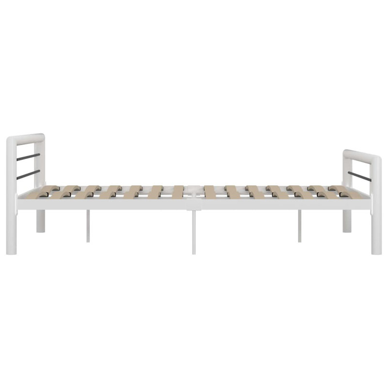 Andelina Metal Bed, black and white, 140 x 200 cm