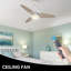 Ventilateur de plafond Doniyor 52-1382769686-1382769691
