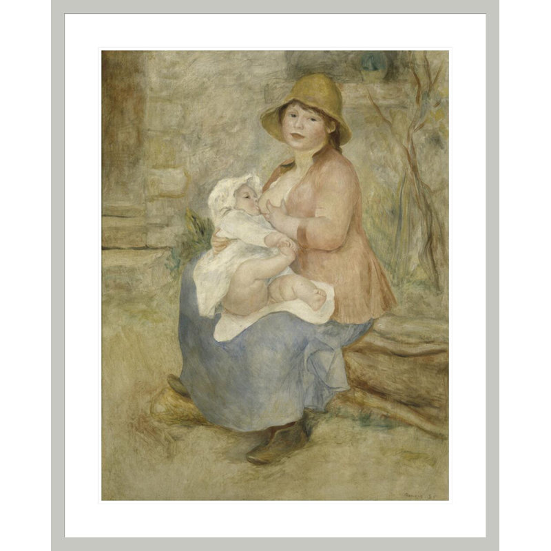 Maternité par Pierre-Auguste Renoir, impression giclée encadrée, 41,21 po H x 33,5 po L
