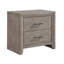 Mobilier de chambre à coucher moderne moderne en bois gris à 2 tiroirs avec table de chevet 2 pièces