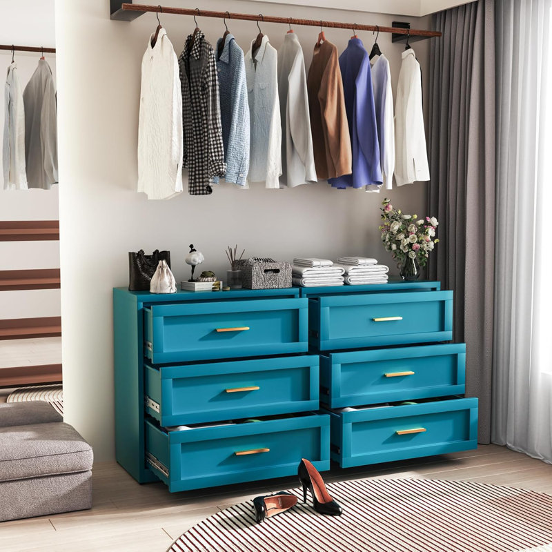 3-Drawer Dresser, Blue
