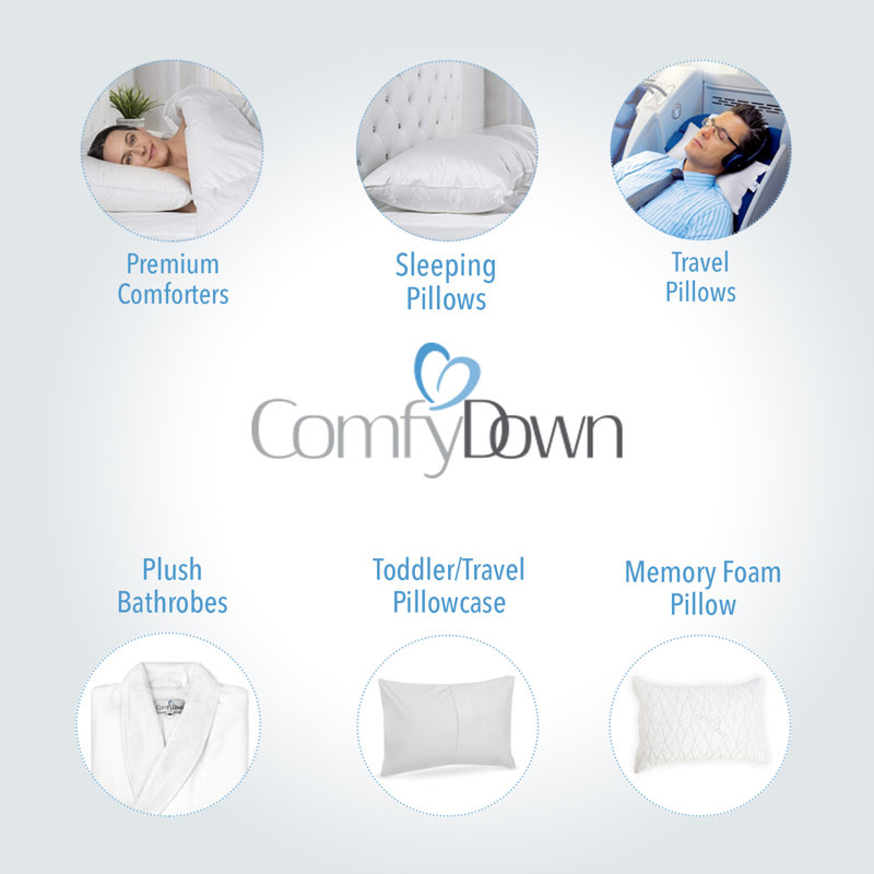 14" x 14" White Cotton Down and Feather Pillow Insert