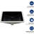 Black Ceramic Undermount Sink 21"x14.48", Elegant Modern Style, - Stain, Space Saving For Bathrooms 21"x14.48" Bathroom Sink, Smooth Transition, Long Lasting Shine, Integrated Overflow