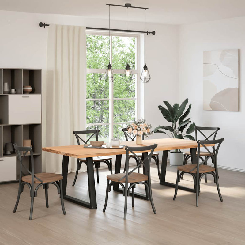 Davenia Table Leg, 73.3cm H x 80cm W x 6cm D, Black