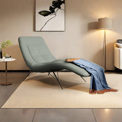 Faux Leather Chaise Lounge Carbon Steel bracket by Hype Styled