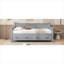 Lit de jour simple en pin massif avec 2 tiroirs de rangement, structure en X pour petites chambres d'amis et chambres d'enfant