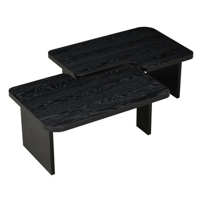 Modern Minimalist Coffee Table Set, Rectangle Coffee Table With Splicing Design, Multifunctional Combination Table For Living Room