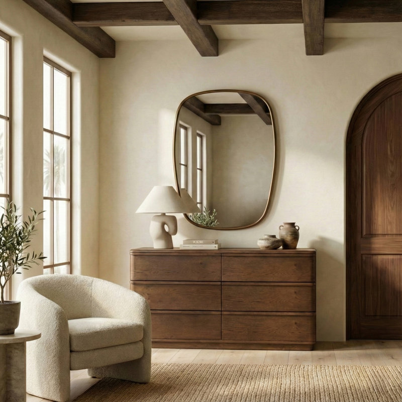 Commode 6 tiroirs Guillermo, Noyer