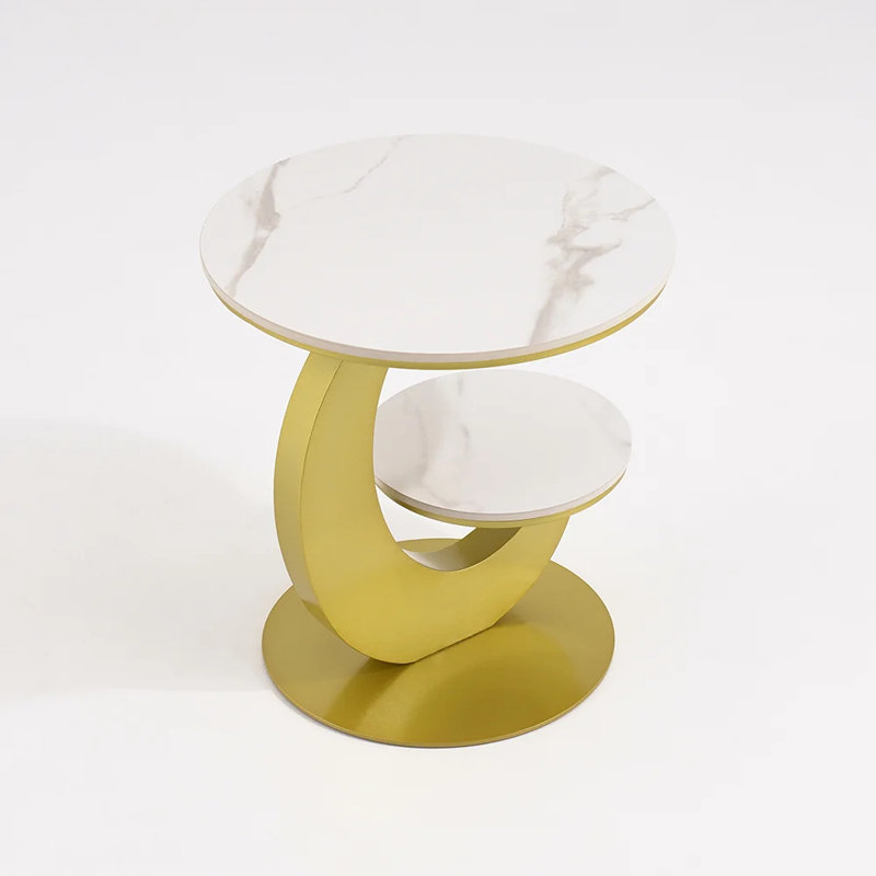 Side Table, Gold