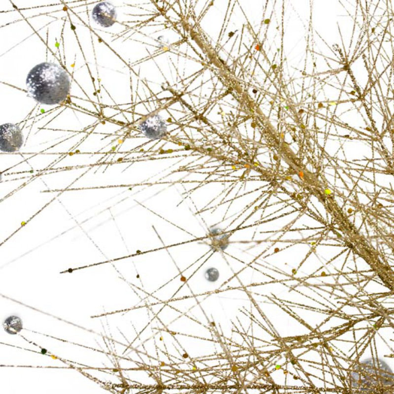 Christmas Tabletop Tree, Gold, Silver