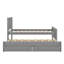 Structure de lit plateforme robuste en bois avec lit gigogne et tiroirs-1426417824
