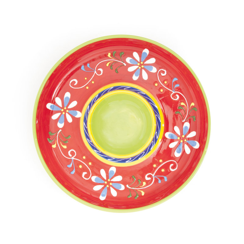 Excelsa Tex Mex Ceramic Chips And Dip Platter