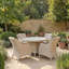 4 - Person Patio Dining Set Umbrella Hole Included Round Table with Cushions Included