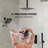Dual Showerheads Digital Shower System, 12" Ceiling Mount Rainfall Shower Faucet with Handheld Shower-89015407