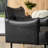 Mid-Century Modern Leatherette Armchair With Legs And Side Pocket-1511244585