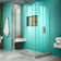 Unidoor Plus 53.5" W x 30.375" D x 72" H Frameless Pivot Rectangle Shower Enclosure with Fixed Panel