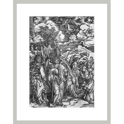 Scene from the Apocalypse The Four Angels holding the winds Latin edition by Albrecht Dürer -Framed Giclee Print