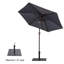 Parasol de marché 86,4 po avec base Prithvi-1641426061