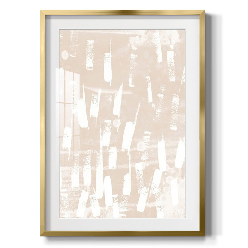 Gravure sur terre IV - impression encadrée, H 25,5 po x l 17,5 po, Doré