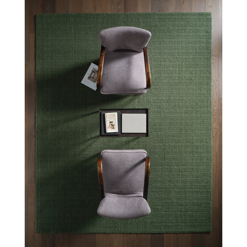  Tapis vert uni tissé à la main Vidalia AMI08 (8 pi 6 po x 11 pi 6 po), Rectangle 11 pi 6 po x 8 pi 6 po