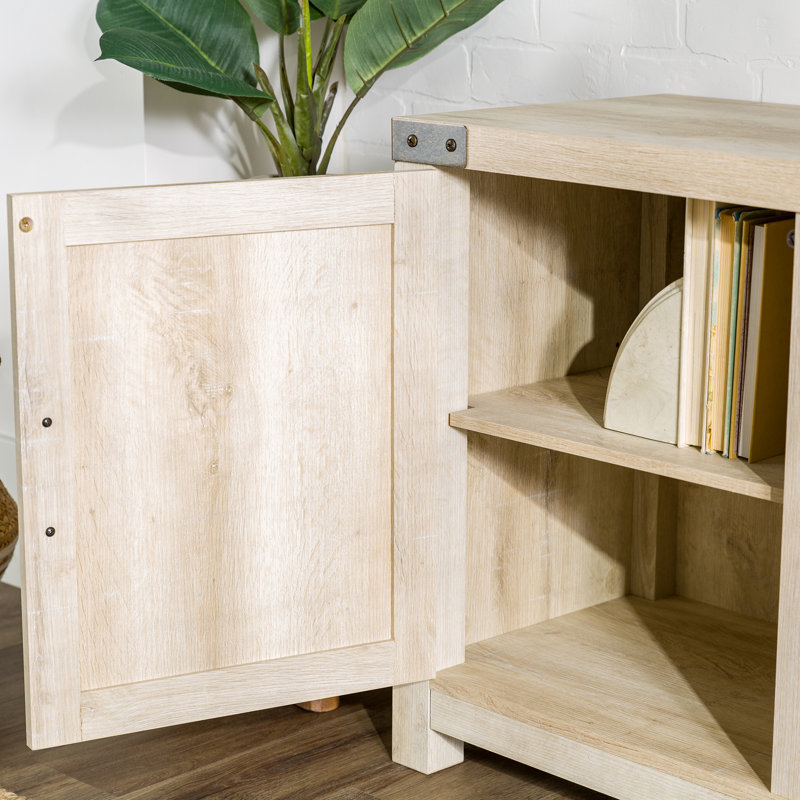 Neelon 58" 2-Door TV Stand for TVs up to 65", White Oak