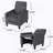 Smoke Fabric Push Back Chair For Elegant Home Décor-1429283575