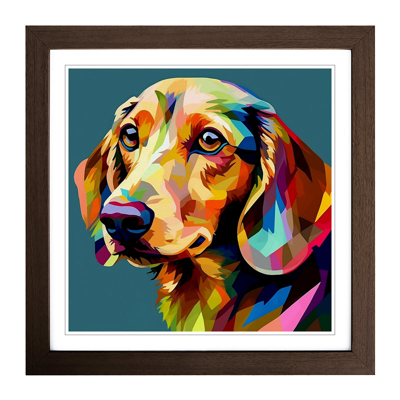 Single Picture Frame Print on Wood, Walnut