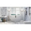 Paroi de douche à trois panneaux H 74 po x P 60 po Vasu
